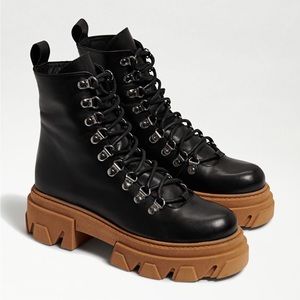 Sam Edelman black combat boots. Excellent condition.